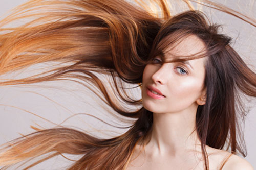 Ombre na ciemnych włosach