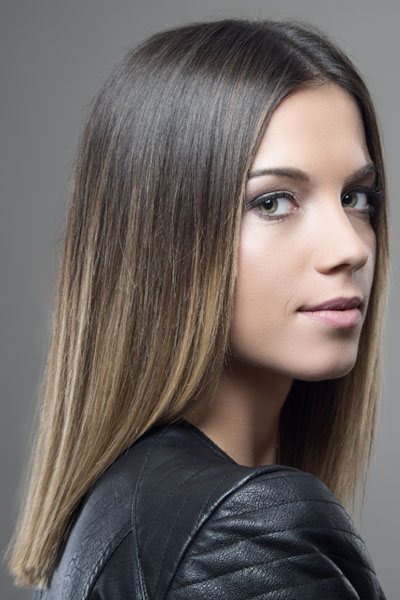 Sombre na prostych włosach