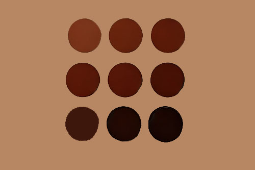 Szatynowy - odcienie